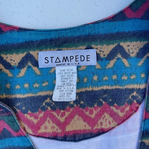 VINTAGE stampede patterned vest - Picture 3 of 4